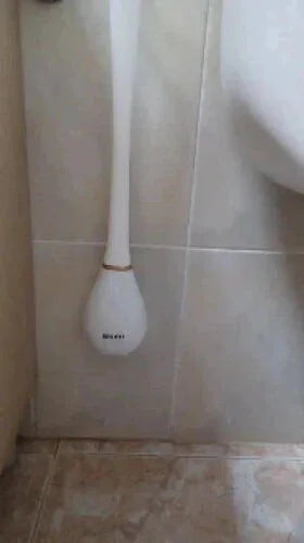 Brosse De Toilette En Silicone - Design Hygiénique À Fixation Murale — photo d'un client 3