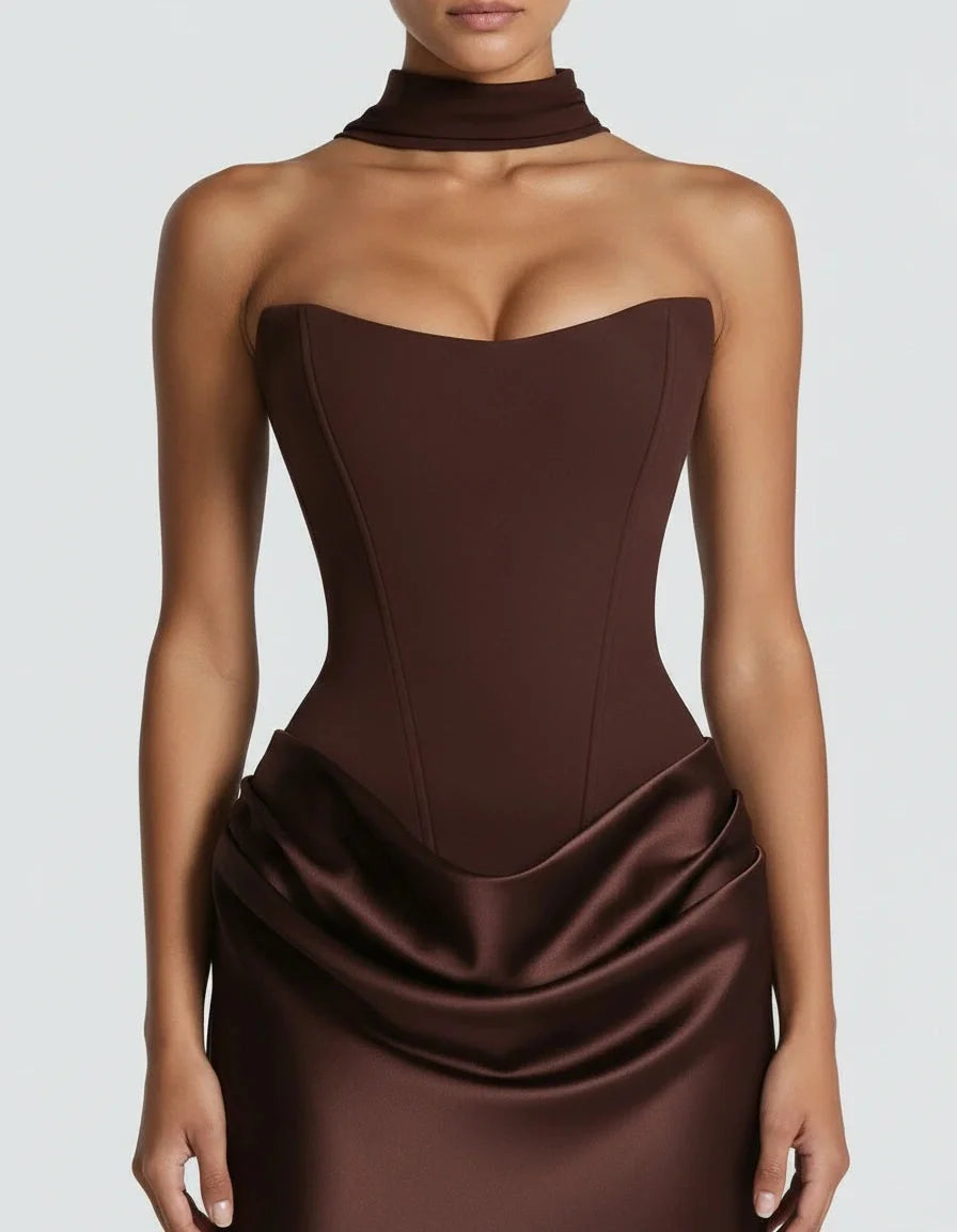 Vespera — La Robe En Satin à Lacets Corset — photo 2